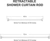 Higswor Shower Curtain Rod Tension - 40-72 Inch Never Rust Non-Slip Spring Tension Curtain Rod No Drilling Stainless Steel Curtain Rod Use Bathroom Kitchen