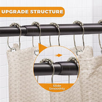 Higswor Curved Shower Curtain Rod 54-90 Inches, Extendable Rustproof Heavy-Duty Shower Curtain Rod for Bathroom, Premium Aluminum, Dark Brown