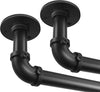 Qouara Curtain Rods for Windows 66 to 120, Gold Qouara Curtain Rods 2 Pack, Adjustable Blackout Outdoor 1 inch Rustic Curtain Rod, Industrial Wrap Around Qouara Curtain Rods Heavy Duty Drapery Rods 72-144"