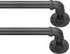 Qouara Blackout Curtain Rod : Industrial Curtain Rods 2 Pack Wrap Around Curtain Rods for windows 28 to 48 inch Rustic Outdoor Curtain Rod for Bedroom Patio Farmhouse Matte Black Curtain Rod